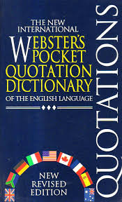THE NEW INTERNATIONAL WEBSTER'S POCKET QOUTATIONS DICTIONARY